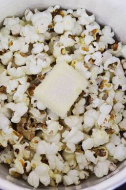 Beurre dans pop corn