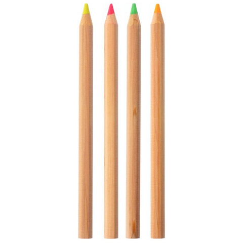 cadeau eco responsable surligneur fluo en bois